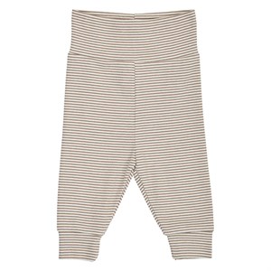 Müsli - Mini Stripe Rib Pants, Balsam Cream/Walnut